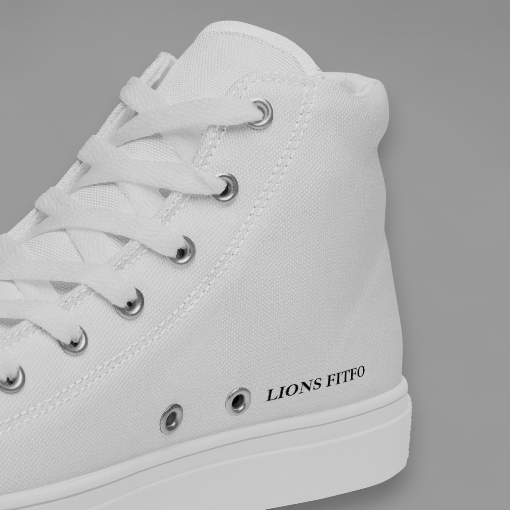 SHE WALKS WITH PRIDE LIONESS HIGH TOP SHOE IN WHITE