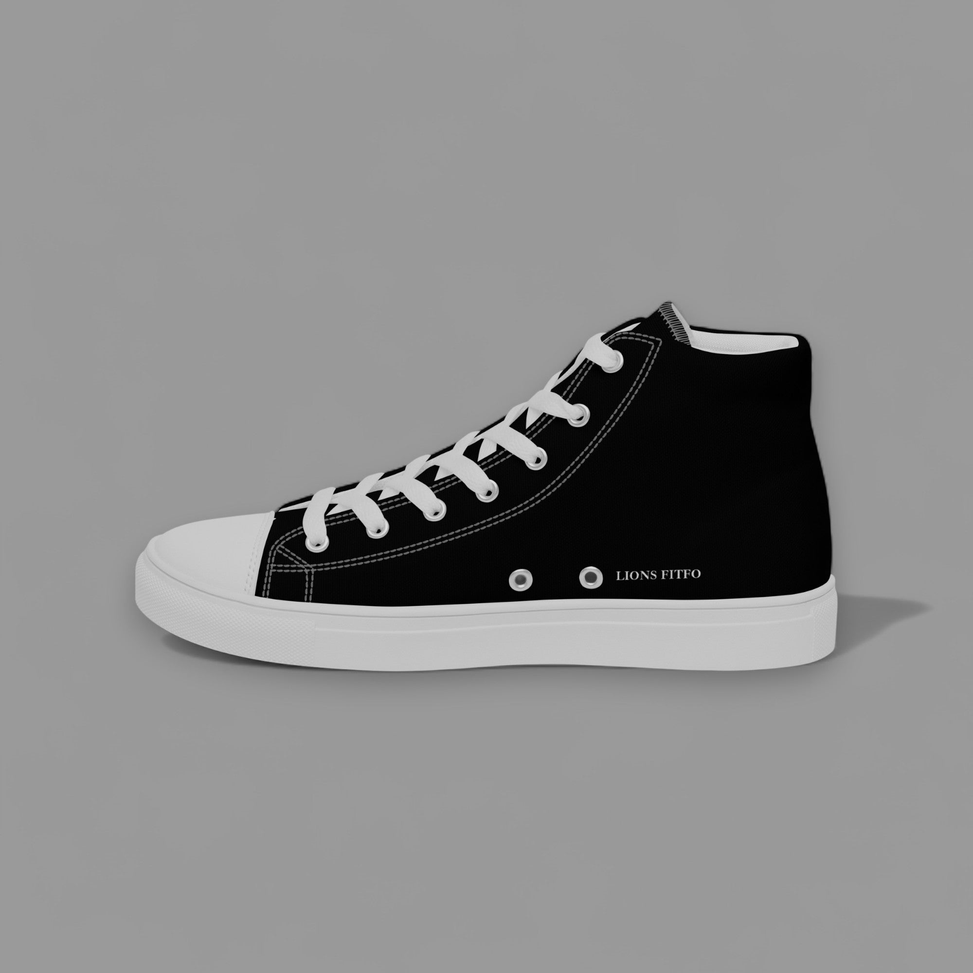 SHE WALKS WITH PRIDE LIONESS HIGH TOP SHOE IN BLACK