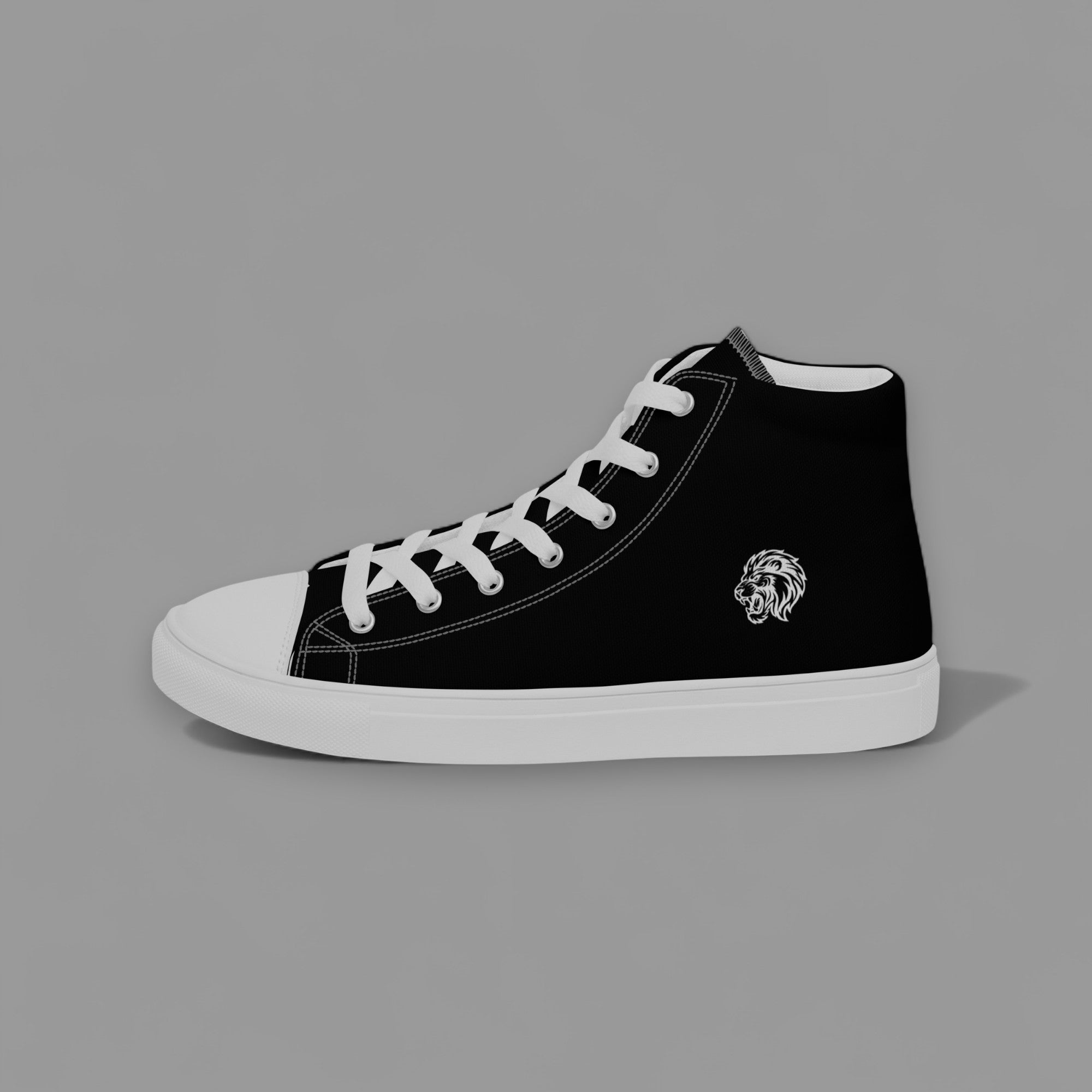 SHE WALKS WITH PRIDE LIONESS HIGH TOP SHOE IN BLACK