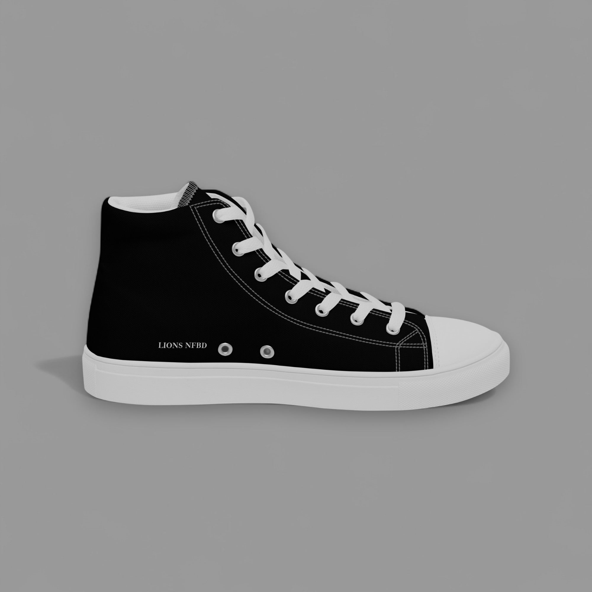 SHE WALKS WITH PRIDE LIONESS HIGH TOP SHOE IN BLACK