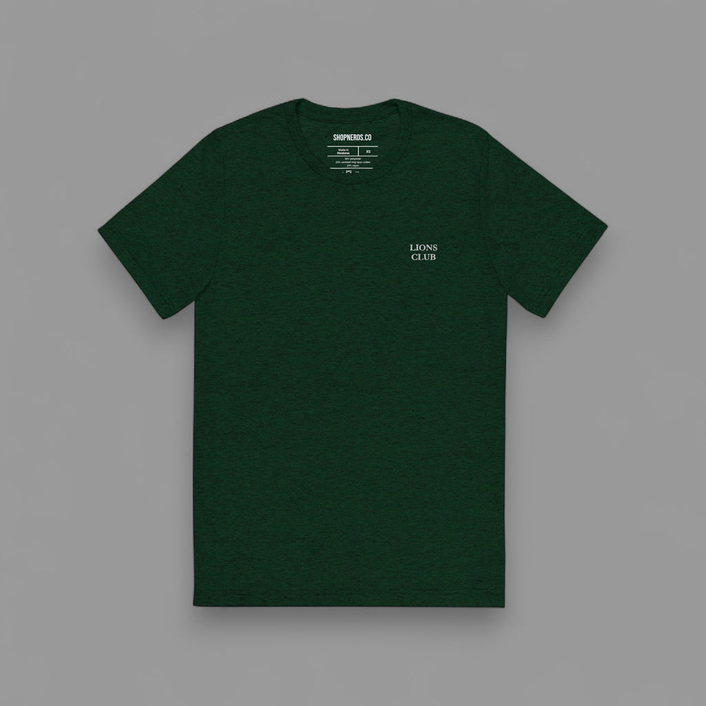 LIONS CLUB ORIGINALS "EMBROIDERED" FITTED TEE IN FOREST BLEND