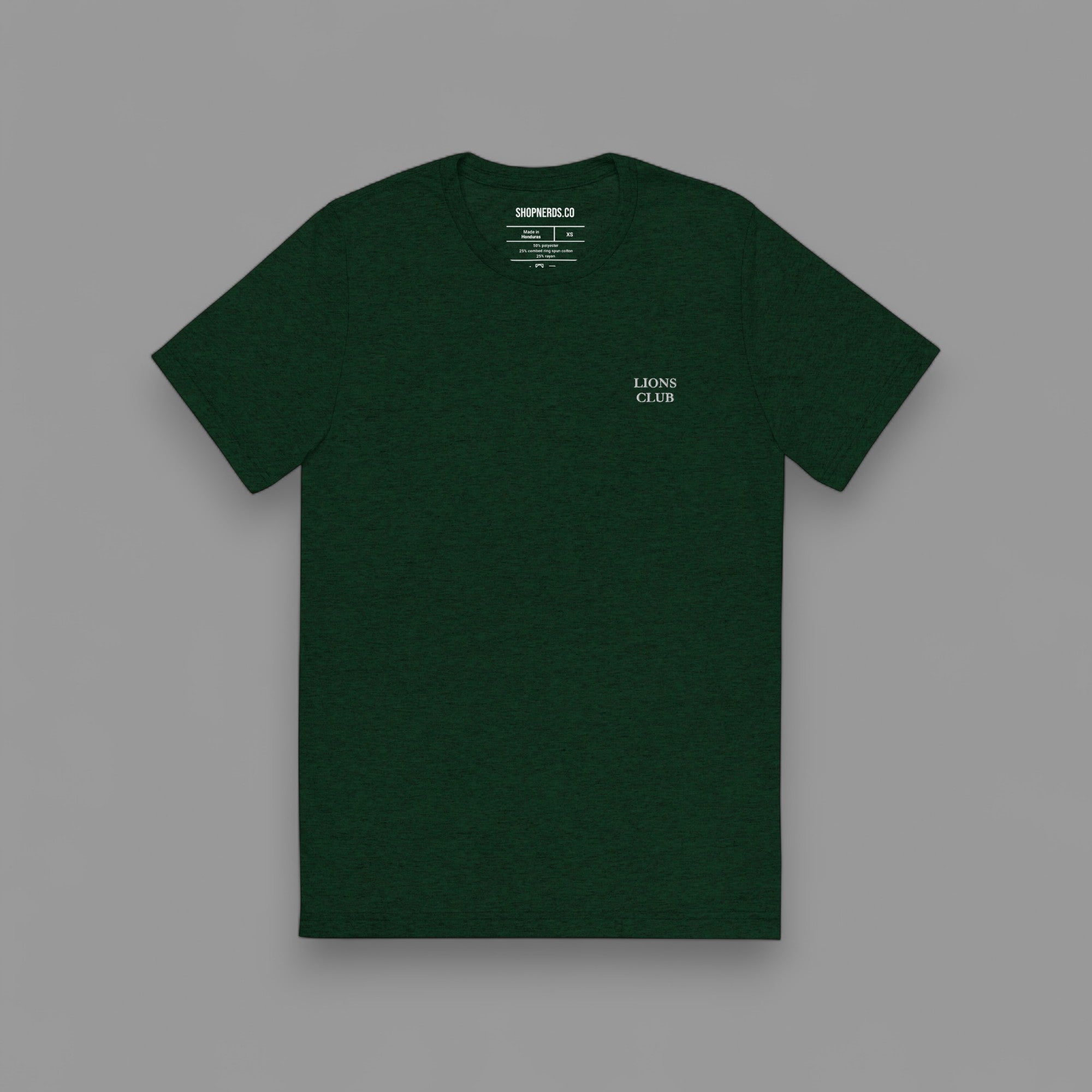LIONS CLUB ORIGINALS "EMBROIDERED" FITTED TEE IN FOREST BLEND