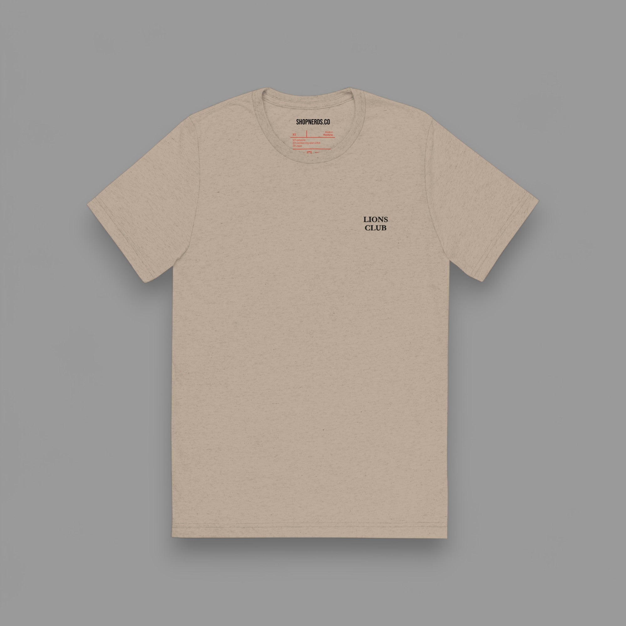 LIONS CLUB ORIGINALS "EMBROIDERED" FITTED TEE IN KHAKI