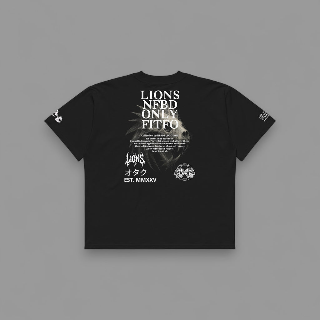 LIONS NFBD ONLY FITFO OVERSIZED PUMP COVER IN BLACK