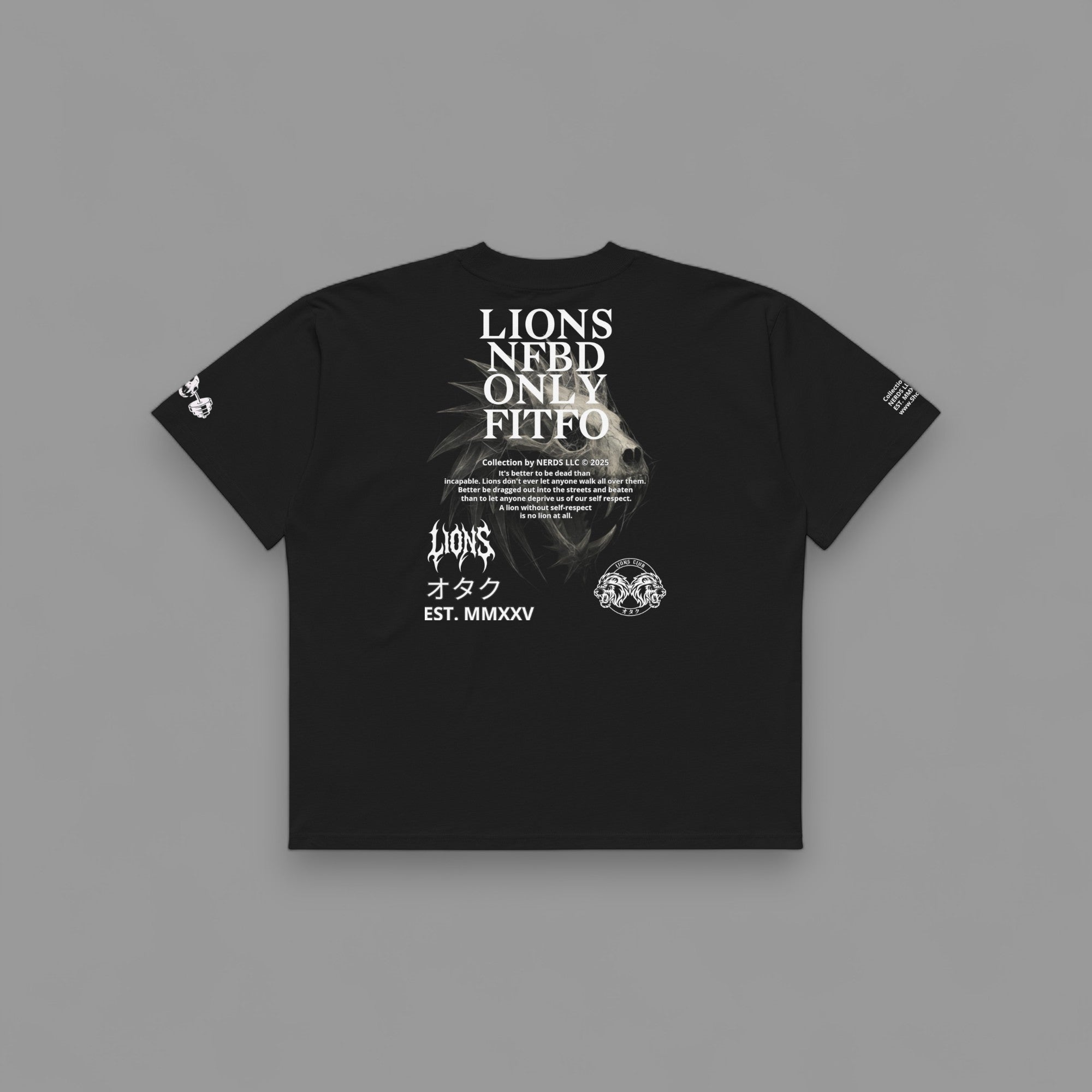 LIONS NFBD ONLY FITFO OVERSIZED PUMP COVER IN BLACK