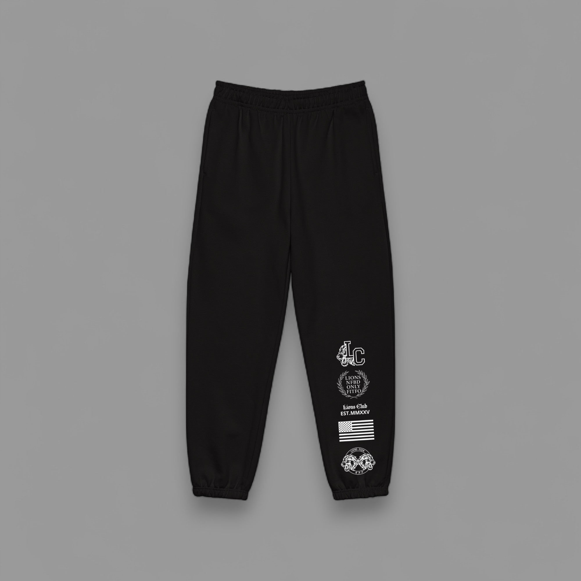 LIONS CLUB "ELITE" SWEATS IN BLACK