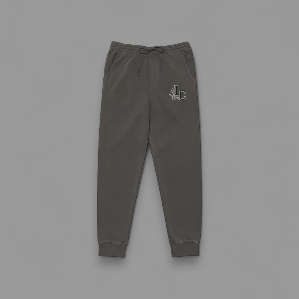 EMBORIDERED LIONS CLUB FADED SWEATS IN CHARCOAL