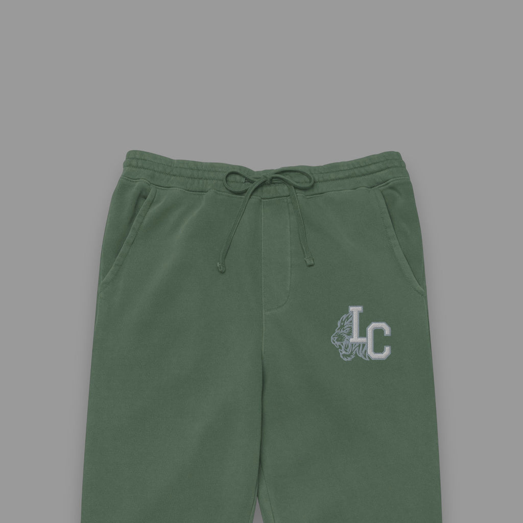 EMBORIDERED LIONS CLUB FADED SWEATS IN FOREST