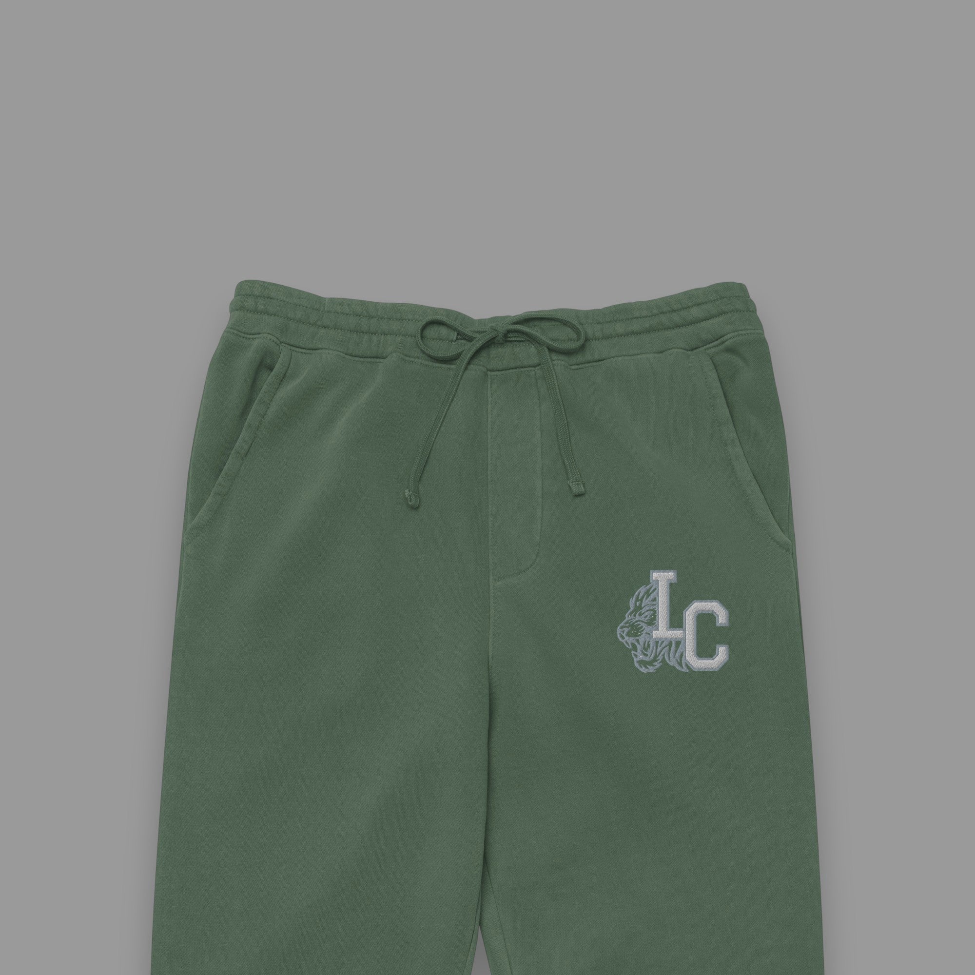 EMBORIDERED LIONS CLUB FADED SWEATS IN FOREST