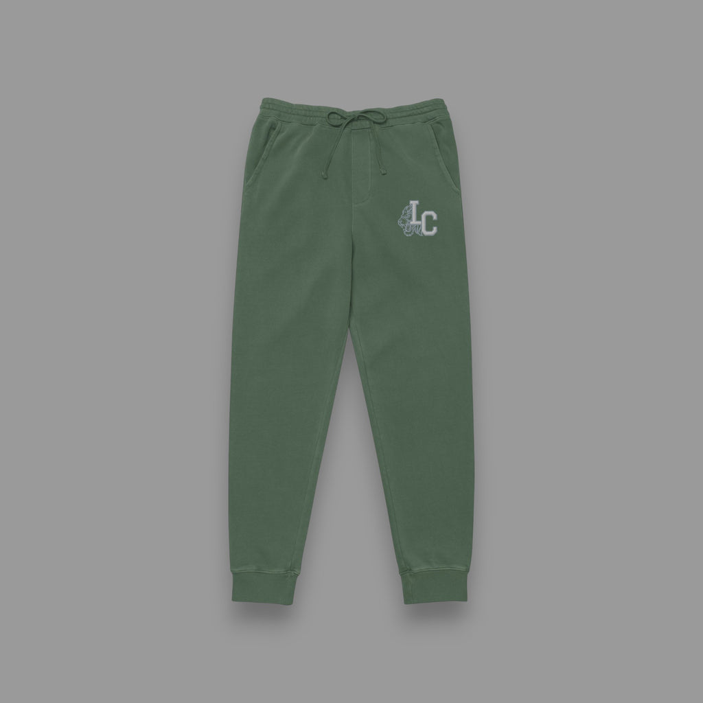 EMBORIDERED LIONS CLUB FADED SWEATS IN FOREST