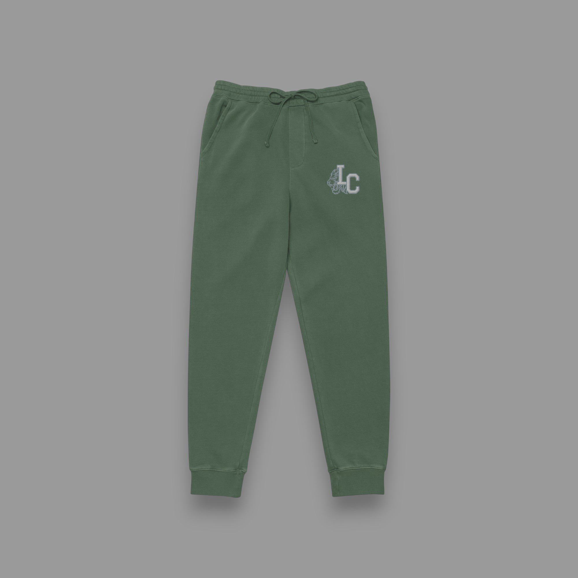 EMBORIDERED LIONS CLUB FADED SWEATS IN FOREST