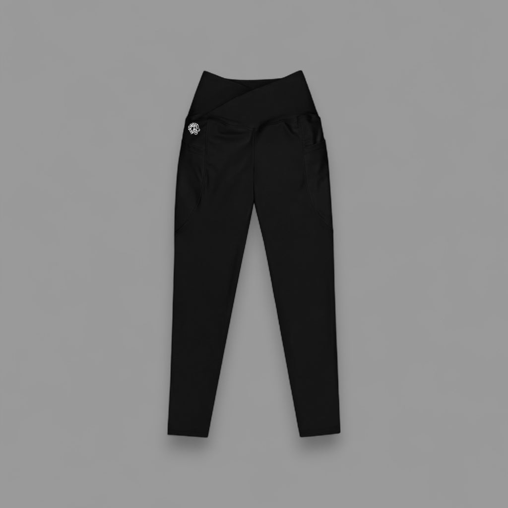 LIONESS CROSSOVER LEGGINGS IN OFF BLACK