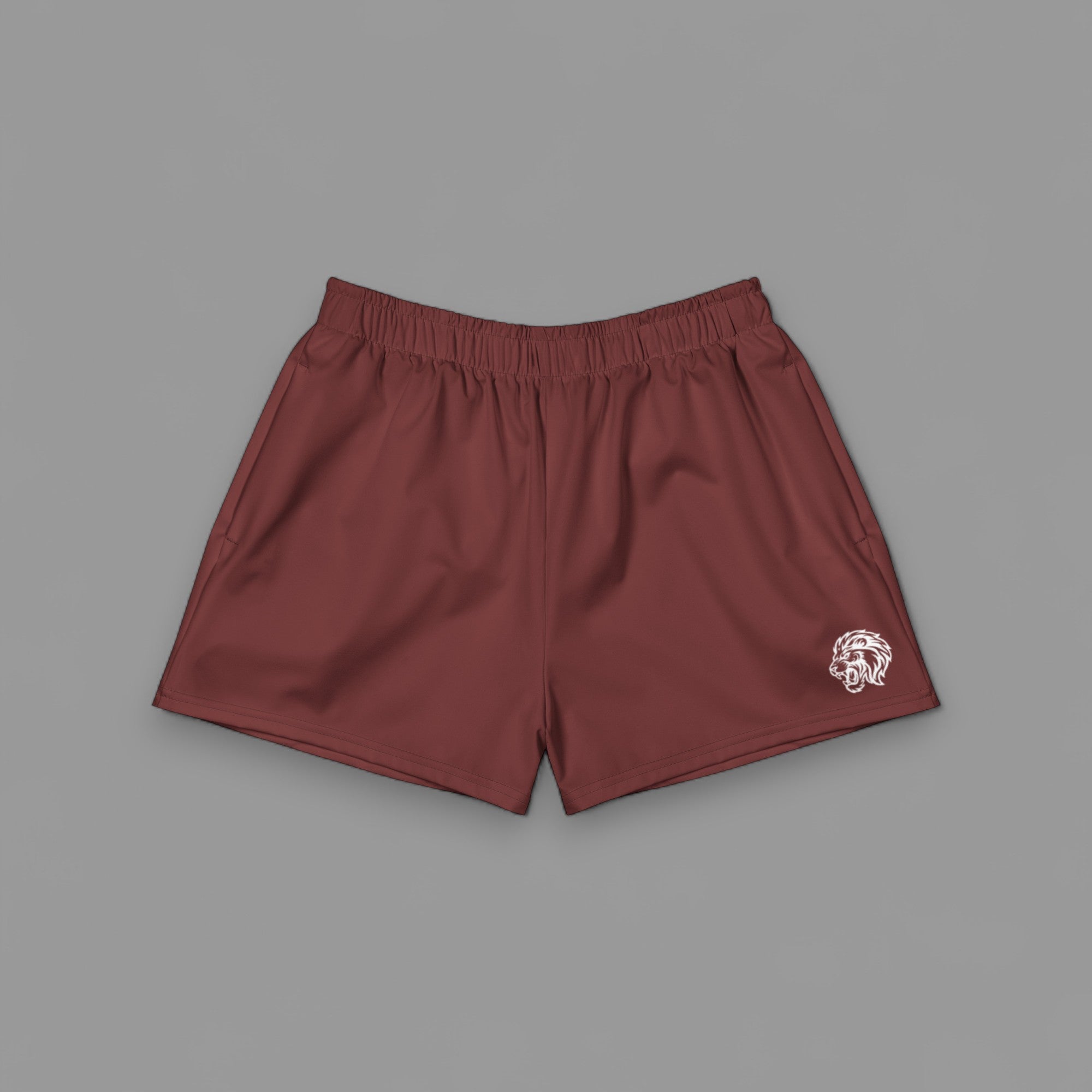 HER TRACK SHORTS IN BURGUNDY