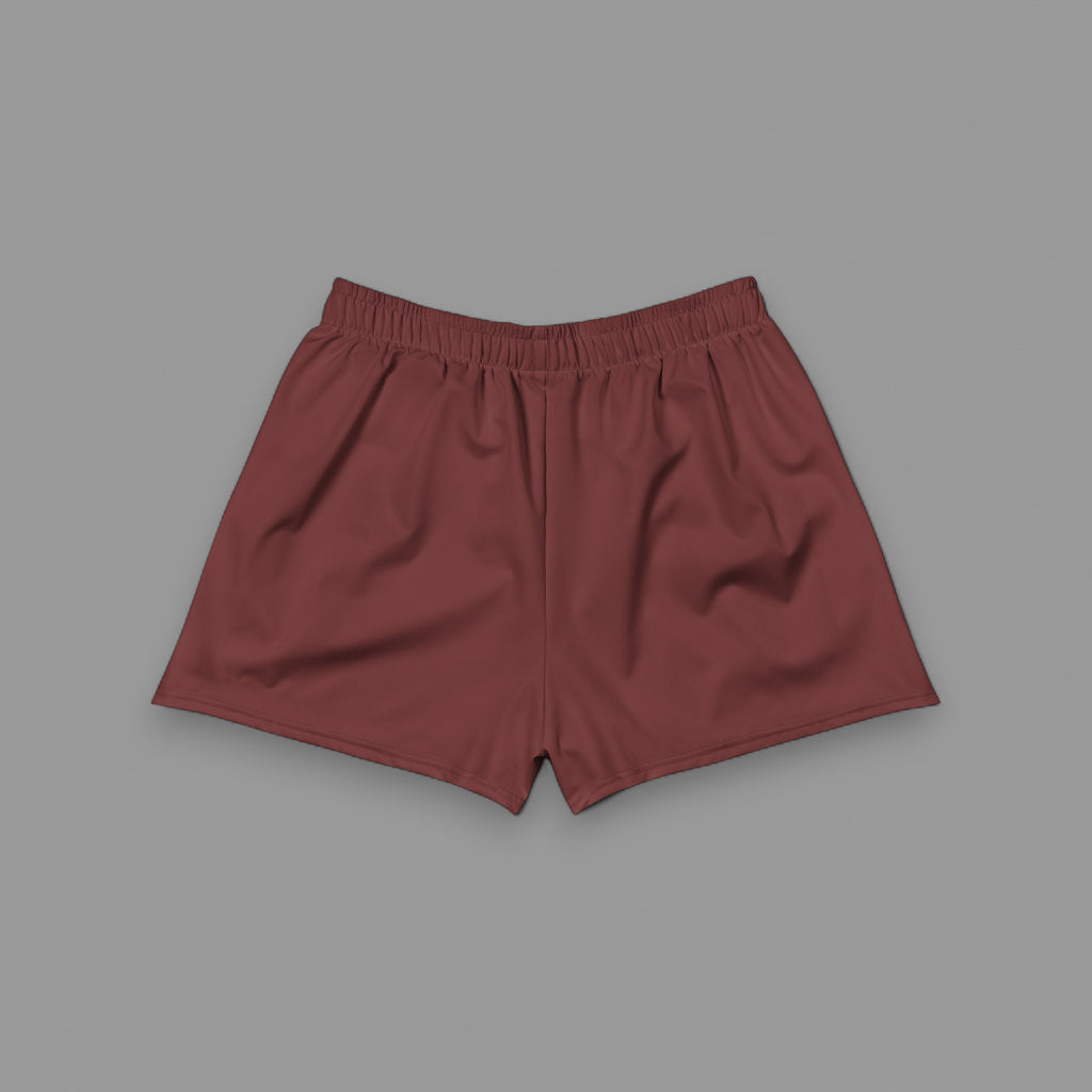 HER TRACK SHORTS IN BURGUNDY