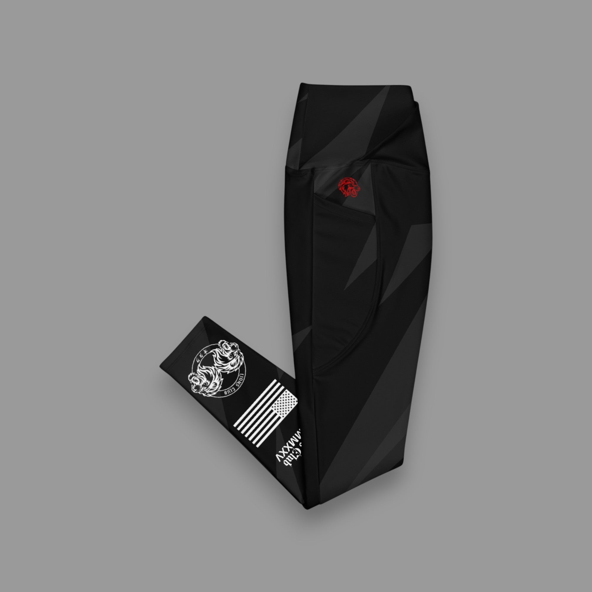 LIONESS "ELITE" CROSSOVER LEGGINGS IN BLACK