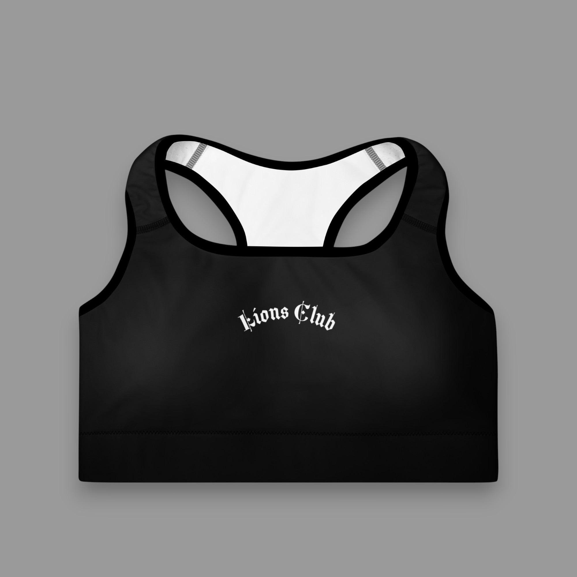 LIONESS SPORTS BRA IN OFF BLACK