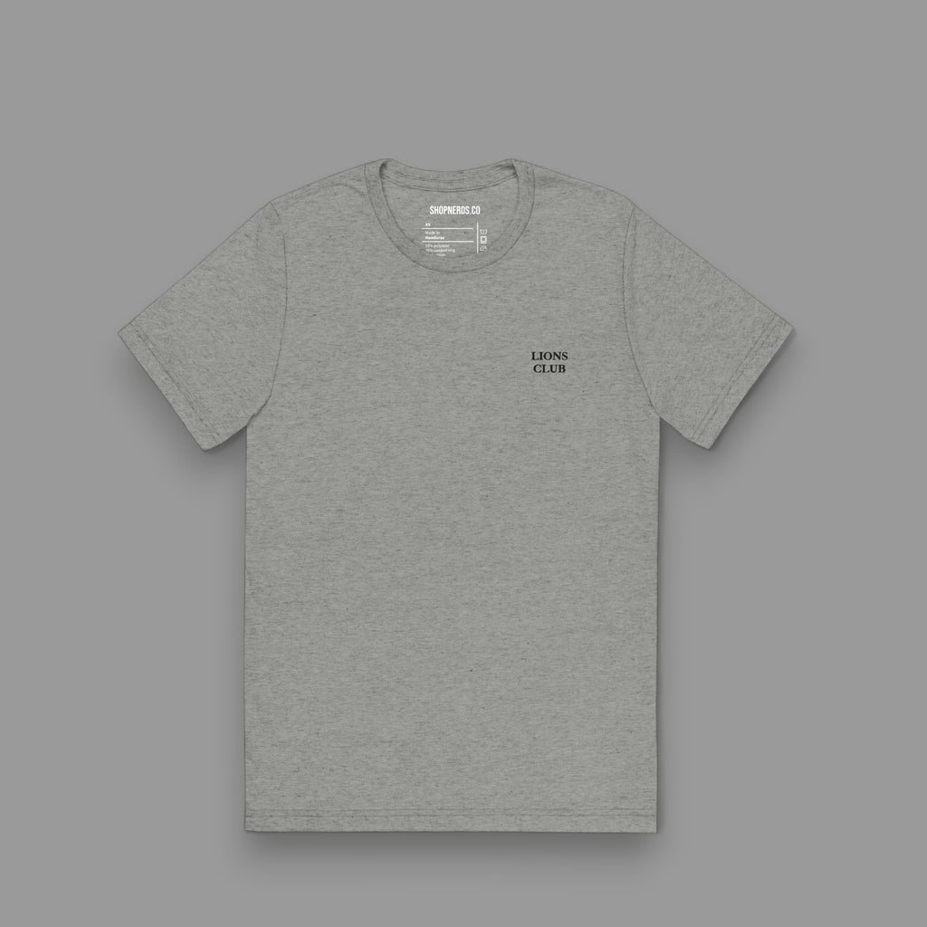 LIONS CLUB ORIGINALS "EMBROIDERED" FITTED TEE IN GREY