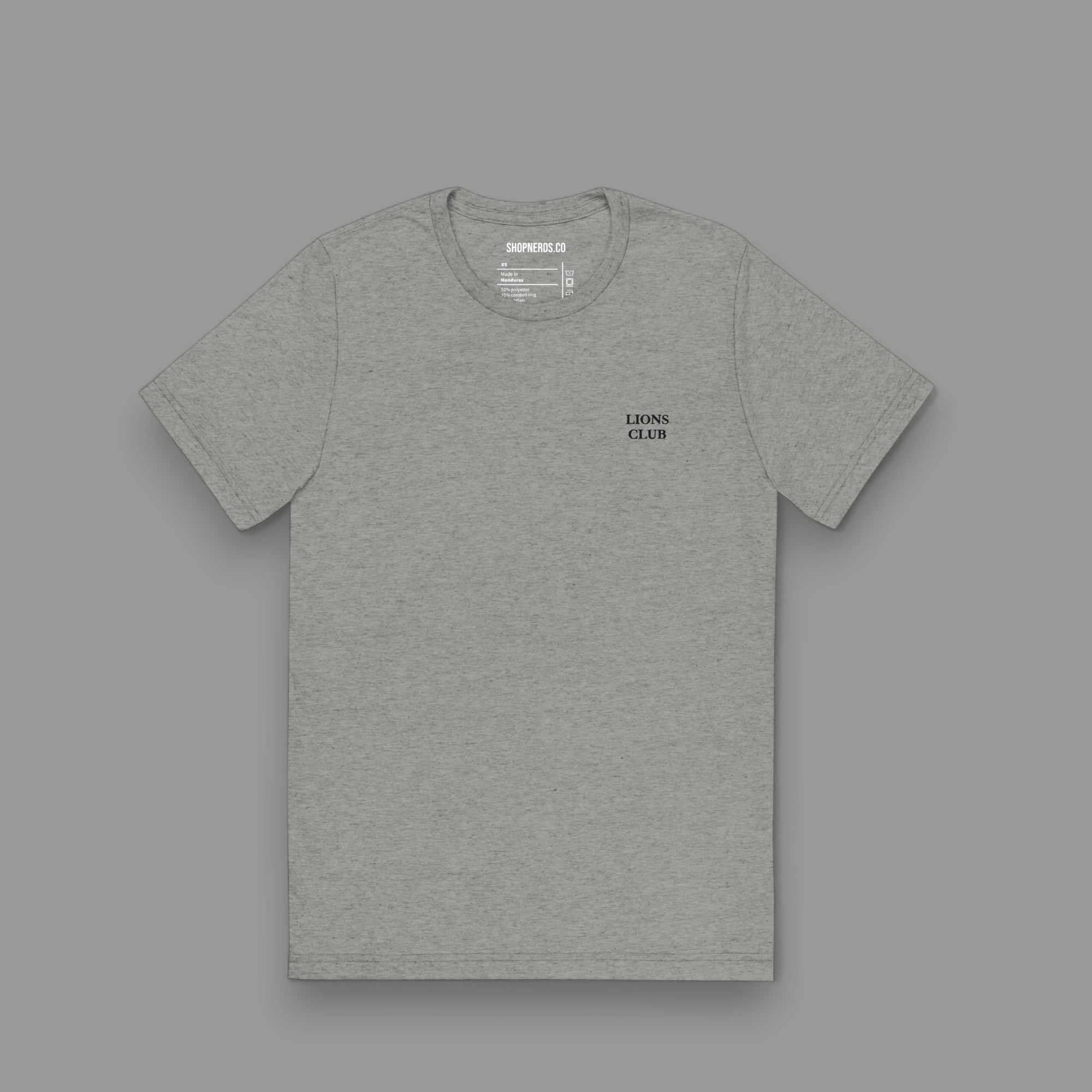LIONS CLUB ORIGINALS "EMBROIDERED" FITTED TEE IN GREY
