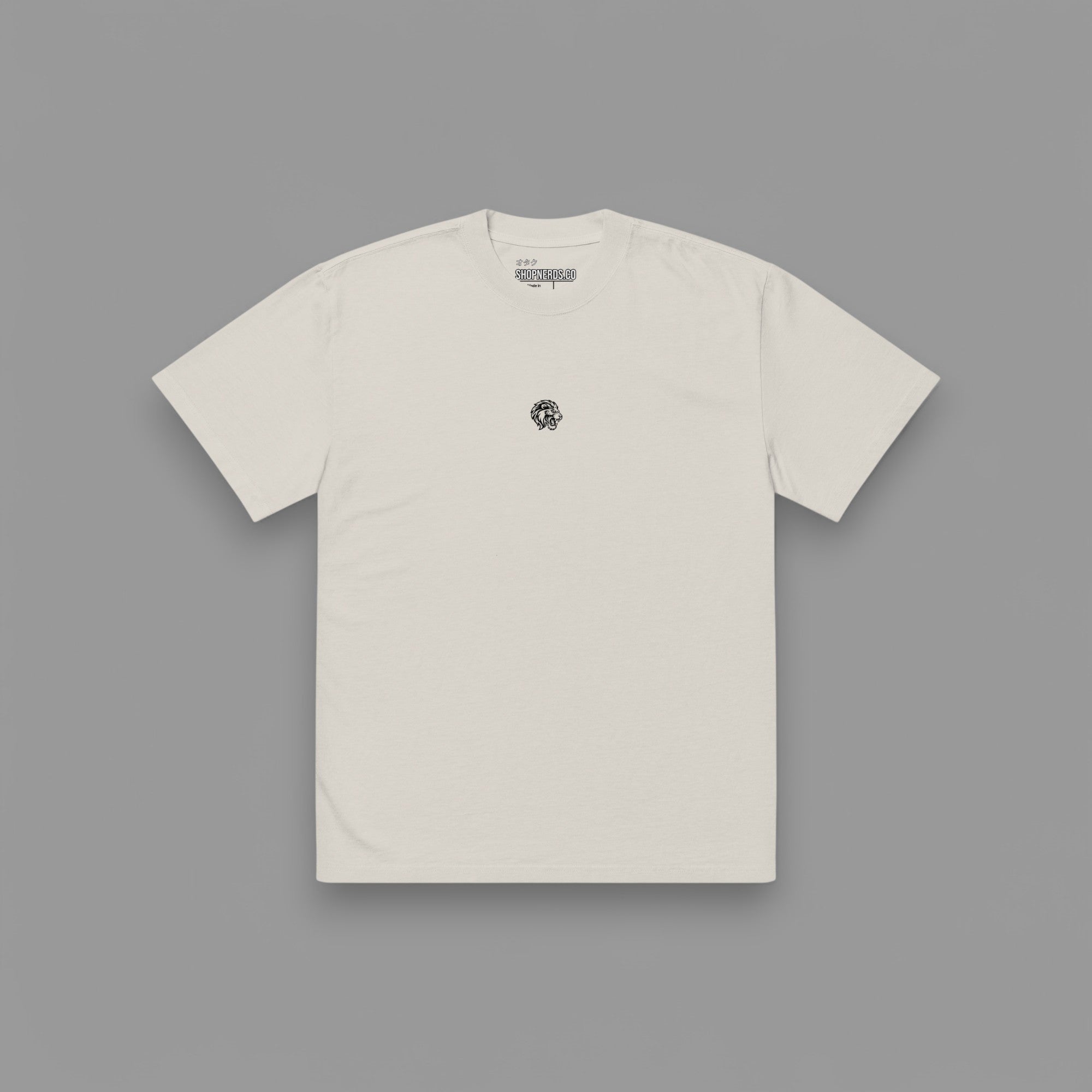 LIONS AND PEONIES "PREMIUM" OVERSIZED BOX TEE IN FADED BONE