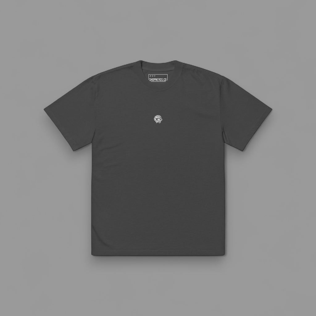 LIONS AND PEONIES "PREMIUM" OVERSIZED BOX TEE IN FADED BLACK