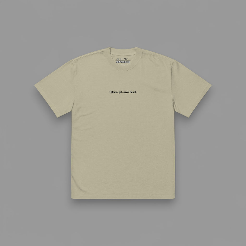MAMS GOT A GREEN THUMB "PREMIUM" OVERSIZED BOX TEE IN FADED EUCALYPTIS
