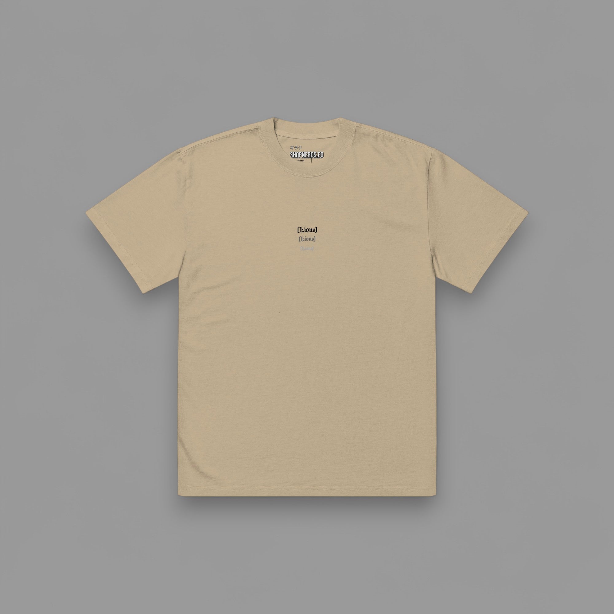 CHERRY BLOSSOM "PREMIUM" OVERSIZED BOX TEE IN FADED KHAKI