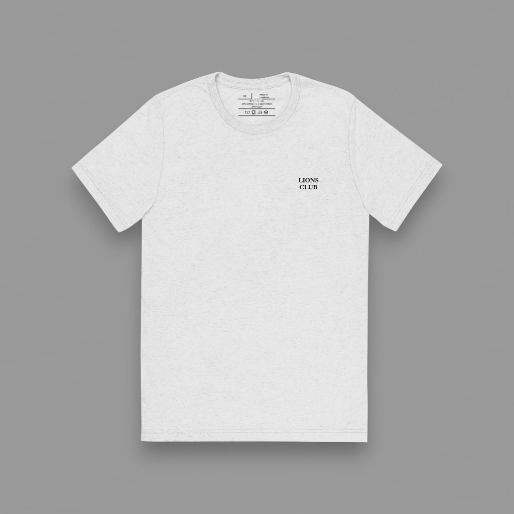 LIONS CLUB ORIGINALS "EMBROIDERED" FITTED TEE IN WHITE TRIBLEND