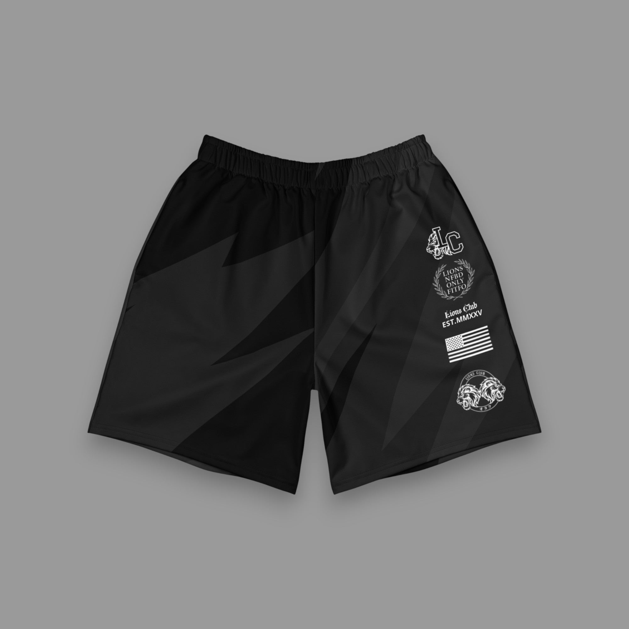 WE ARE LIONS "ELITE" TRACK SHORTS IN BLACK